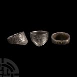 Large Byzantine Silver Archer's Ring