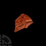 Roman Redware Sherd with Venator Gladiator