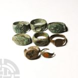 Roman to Byzantine Bronze Ring Collection