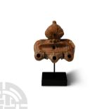 Roman Terracotta Triple-Spouted Lamp