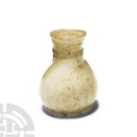 Byzantine Ribbed Glass Cosmetic Bottle with Trail
