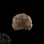 Mesopotamian Round Cuneiform Tablet