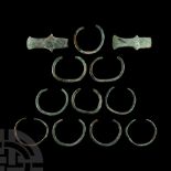 Western Asiatic Bronze Bracelet and Axehead Collection