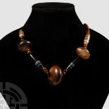 Tibetan Banded Agate Bead Necklace String