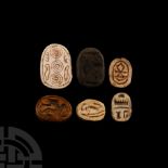 Egyptian Stone Scarab Collection