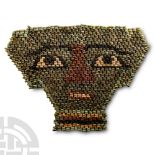 Egyptian Faience Mummy Bead Face Mask