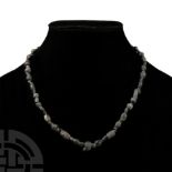 Roman Black Glass and Other Bead Necklace String