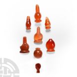 Egyptian Carnelian Amulet Group