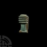 Egyptian Faience Djed Pillar Amulet