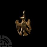 Medieval Knight's Gilt Bronze Heraldic Eagle Horse Harness Pendant
