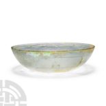 Roman Translucent Glass Bowl with Engraved Rings
