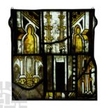 Medieval Stained Glass Composite Architectural Panel