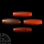 Tibetan Style Giant Carnelian Necklace Bead Group