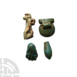 Egyptian Blue Faience Amulet Collection