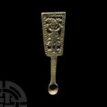 Viking Age Bronze Apothecary Spoon with Bound Loki