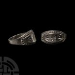 Post Medieval Pewter Ring with Star Motif