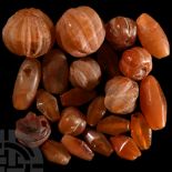 Western Asiatic Orange Carnelian Bead Group