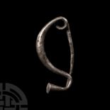 Iron Age Celtic Silver Bow Brooch
