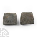 Egyptian Schist Cosmetic Palette Pair