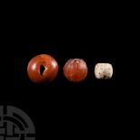 Eastern Mediterranean Stone and Glass Bead Collection