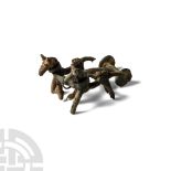 Western Asiatic Bronze Miniature Horse and Chariot Diorama