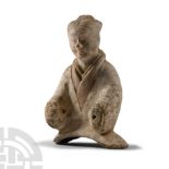 Chinese Han Terracotta Seated Lady
