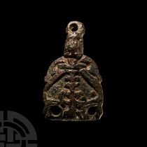 Anglo-Scandinavian Viking Bronze Skeletal Stirrup Apex Mount