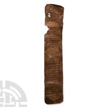 Post Medieval Leather Hebrew Scroll