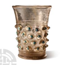 Medieval Glass Beaker with Prunts