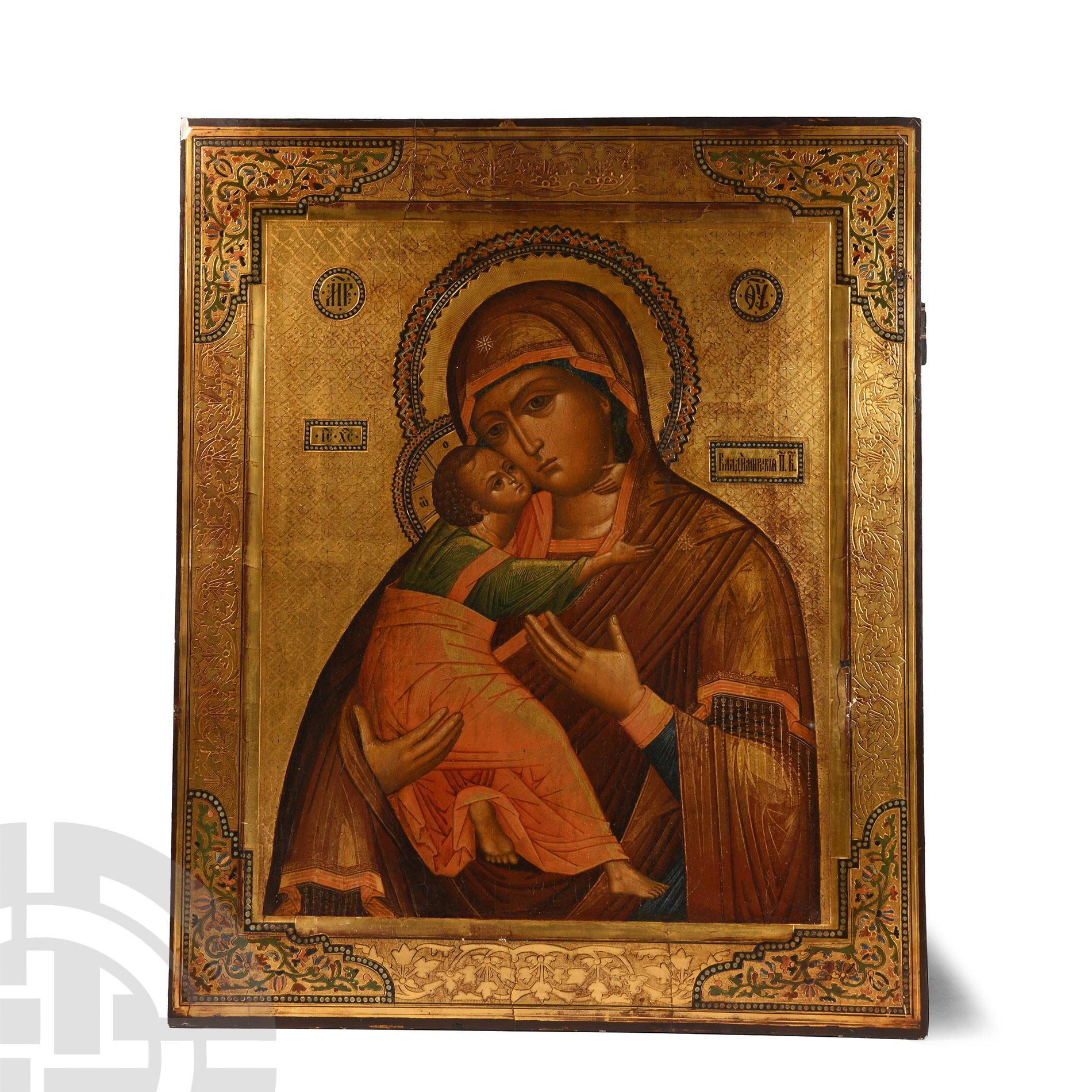 Large Russian Virgin of Vladimir Icon