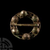 Medieval Large Silver Annular Brooch