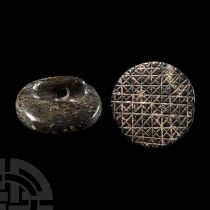 Western Asiatic Round Stone Stamp Seal