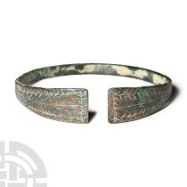 Viking Age Decorated Bronze Bracelet