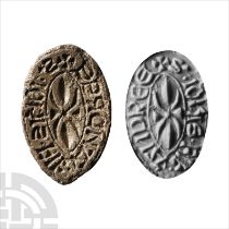 Large Medieval Lead Vesica-Shaped Seal Matrix for John son of Andrew