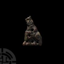 Viking Bronze Howling Beast Mount