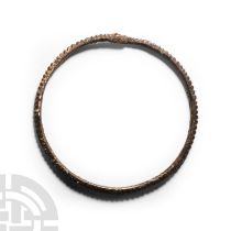 Western Asiatic Bronze Ribbed Bracelet