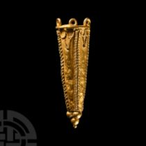 Greek Gold Vessel-Shaped Pendant