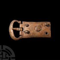 Medieval 'Thames' Bronze Buckle with Plate