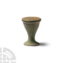 Egyptian Faience Offering Cup with Lid