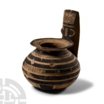 Greek Daunian Painted Ceramic Vessel