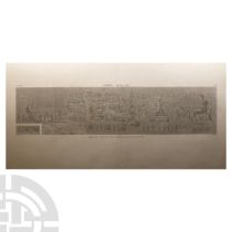 Large Egyptian Expedition Lithograph Print of Thebes
