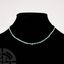 Western Asiatic Turquoise Blue Glass Bead Necklace String