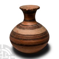 Greek Banded Bichrome Terracotta Jar