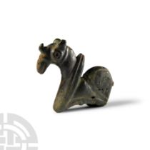 Luristan Bronze Zoomorphic Pin Finial