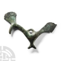 Archaic Greek Bronze Bird-Shaped Pendant