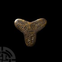 Anglo-Scandinavian Viking Bronze Trefoil Brooch