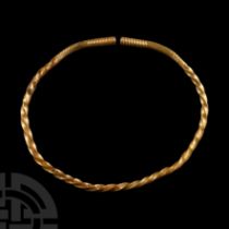 Viking Age Gold Twisted Bracelet