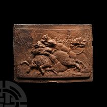 'The Boar Hunt' Copper Plaque