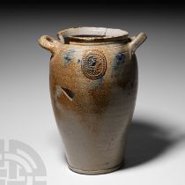 Post Medieval Glazed Bellarmine Ceramic Jar
