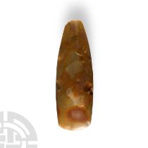 Large Stone Age French Polished Flint Handaxe
